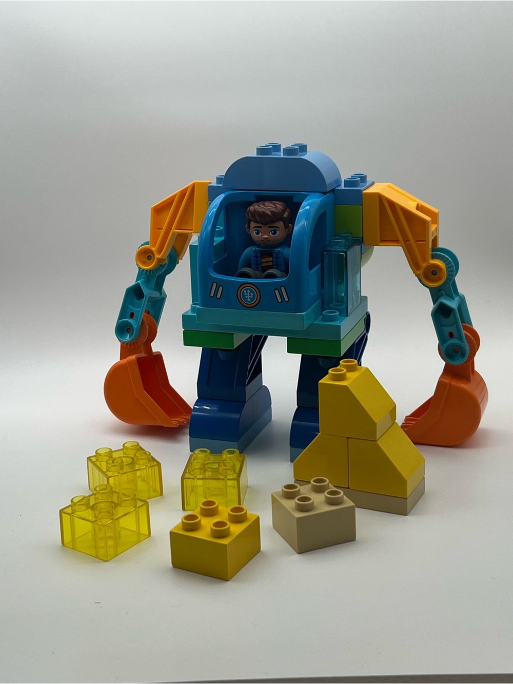 LEGO DUPLO Excavator Robot with Minifigure